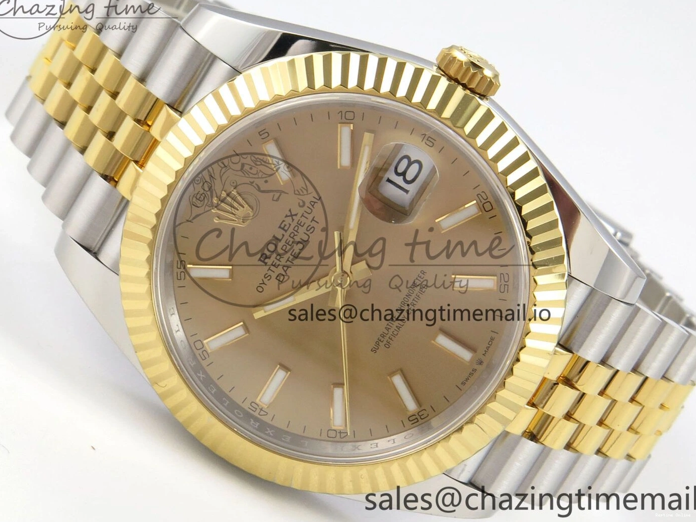 0224 DateJust 41 126333 SS YG ARF 1:1 Best Edition YG Stick Dial on Jubilee Bracelet SH3235 (Weighted) Effortless 216